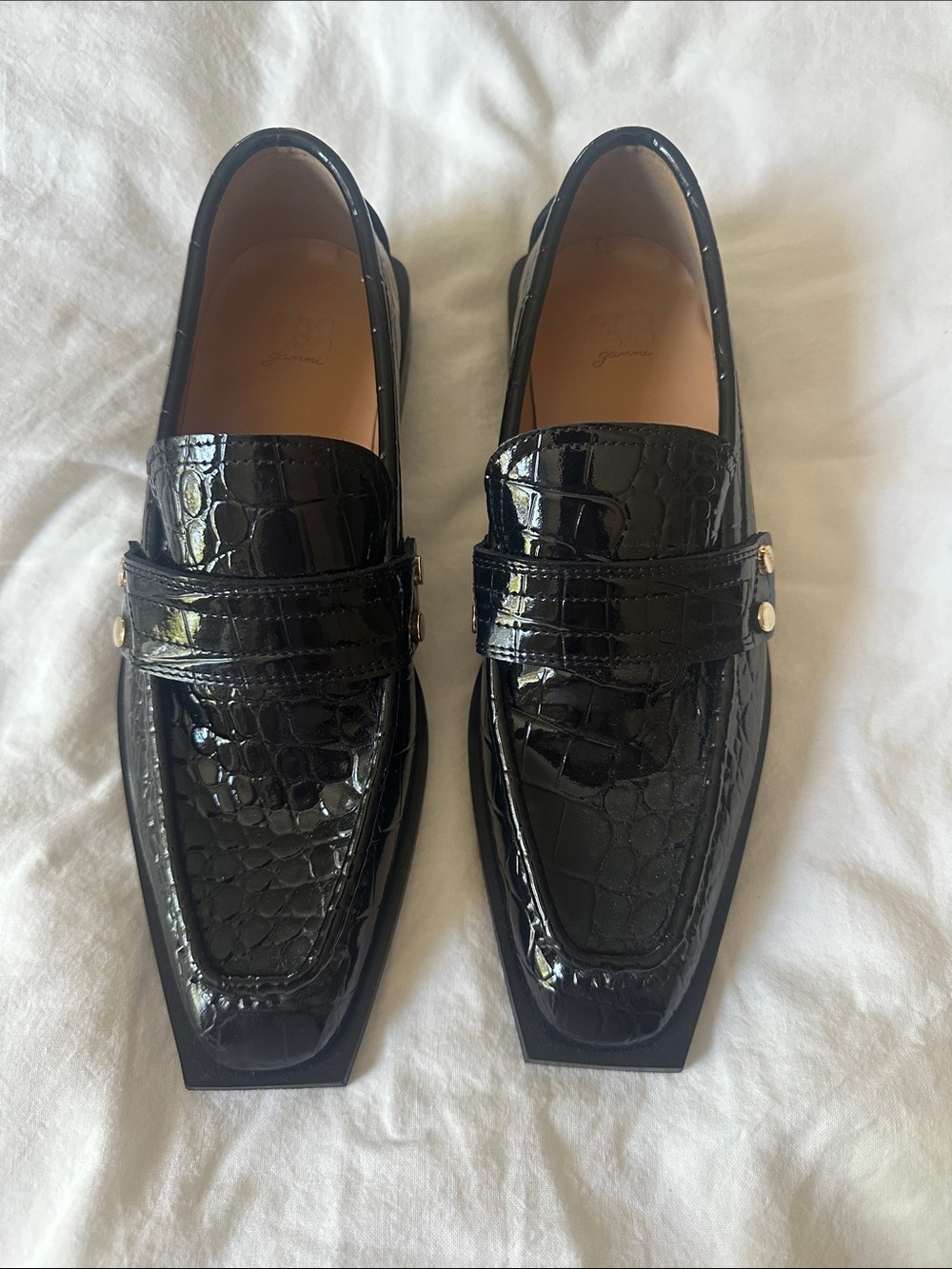 Ganni • Square Toe Loafers - Picture 2 of 7